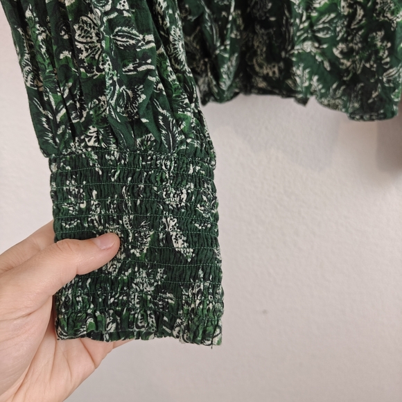 Anthropologie Green Floral Blouse - Picture 8 of 13